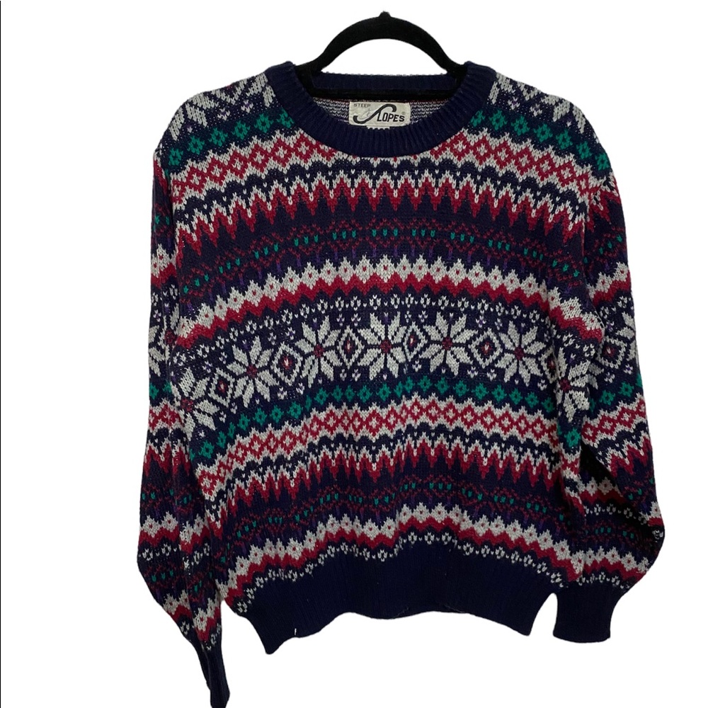 Vintage! 1980’s Steep Slopes 100% acrylic sweater. Size M.